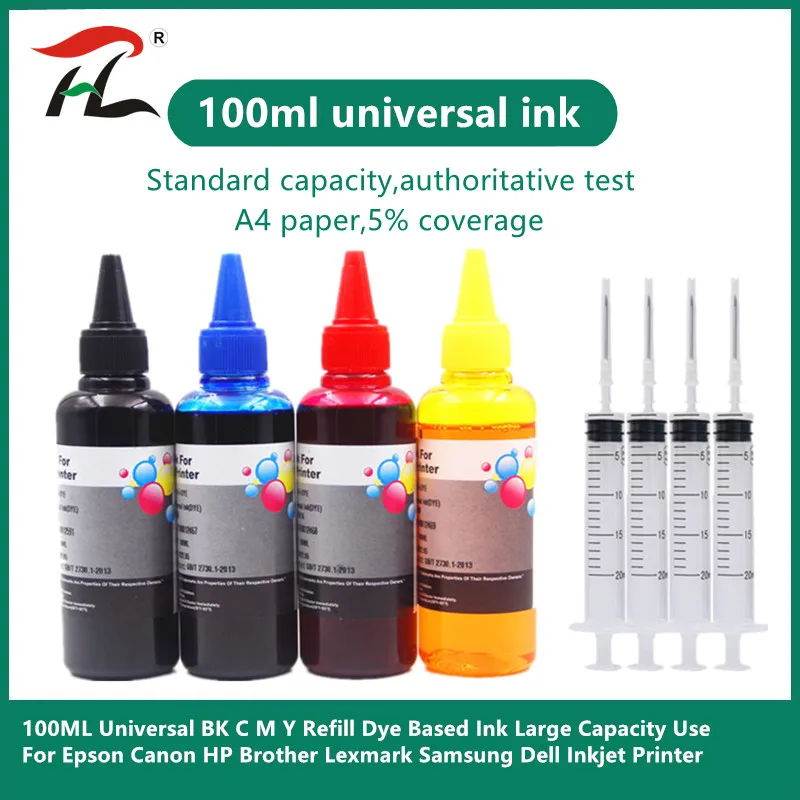 Dye ink Printer 100ml Bottle Ink Refill Kits For HP 364 655 178 950 951 711 932 933 903 953 940 934 935 920 Cartridges dye ink kit ink refill kit dye ink refill ink cartridge refill kit ink refill