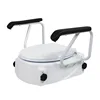 Fixed elder people hdpe portable bidet Armrest elevated commode Raised Toilet Seat 4