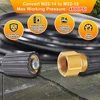 Pressure Washer Coupler M22 15mm Female Thread to M22 14mm Male Quick Fitting For Washer Gun Connection Hose Nozzle Car Wash 5
