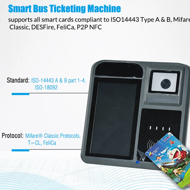 MDM P18-Q를 갖춘 지하철 교통 비접촉식 NFC 카드 QR 리더 벽걸이형 버스 유효성 검사기