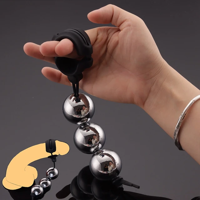 Heavy Dute Metal Ball Pendant Cock Ring Penis Heavy Stretcher Penis  Erection Enlarger Extender Weight Stretcher Sex Toys For Men - AliExpress