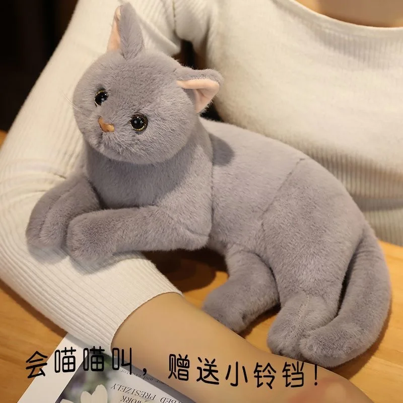 

29cm Real-life Cute Plush Cat Doll Soft Stuffed Animal Plush Kitten Toys for Children Cartoon Kids Girl Baby Birthday Gift