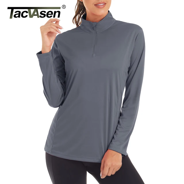 TACVASEN UPF 50 +-Anti-UV camisetas de secado rápido para mujer, camisas proteccion solar de manga larga para correr, enderismo, pesca,camisetas informales Camiseta de manga larga de alpinismo deportivo al aire libre - Imagen 3