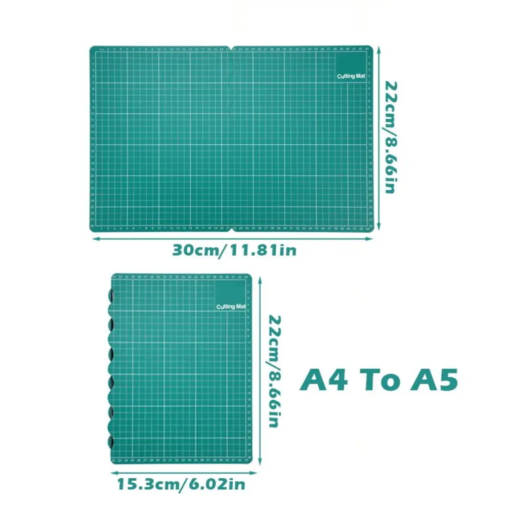 다기능 PVC 커팅 패드 접이식 A3-A4/A4-A5 크기 전환 커팅 매트 방수 작업대 패드 재봉 도구