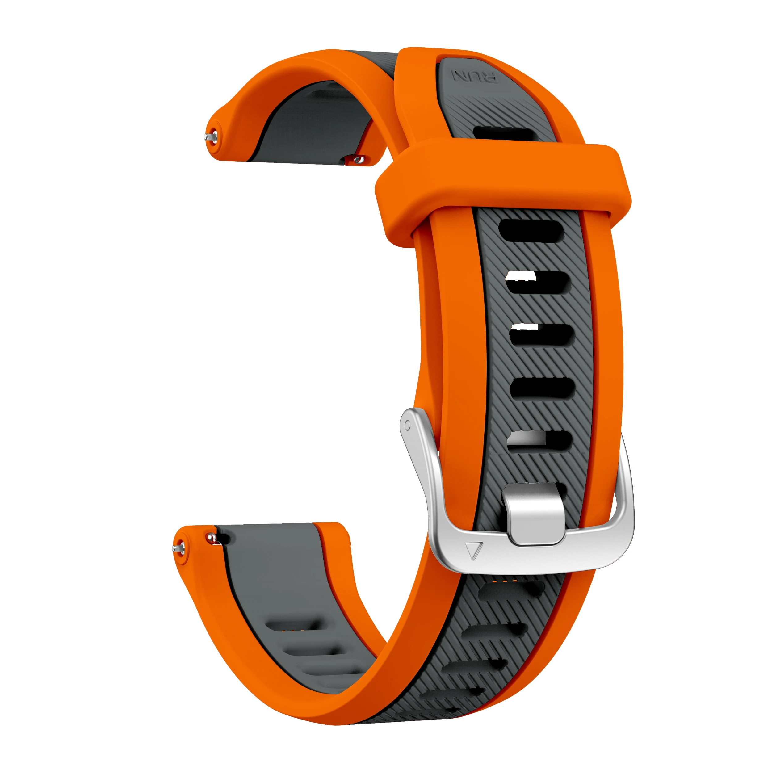 Schnellverschluss 20 mm zweifarbiges Sport-Silikonarmband für Garmin Forerunner 165 Music 245 645 55/Venu 2 Plus/Vivoactive 5 Uhrenarmband – Detail 15