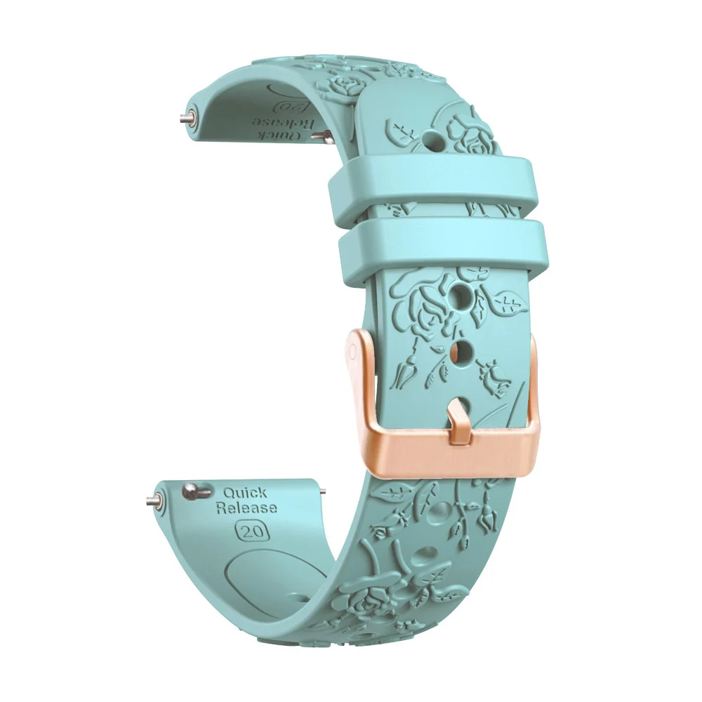 20mm Soft Silicone Smartwatch Band Strap