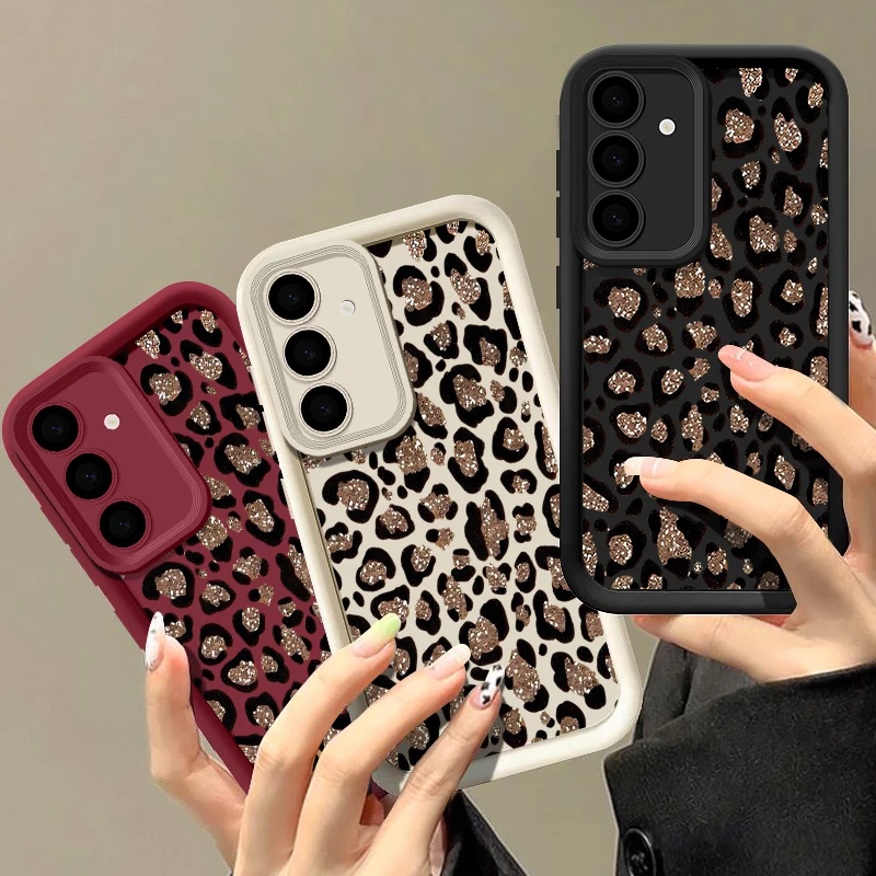 Brown Leopard Print TPU Phone Case Cover