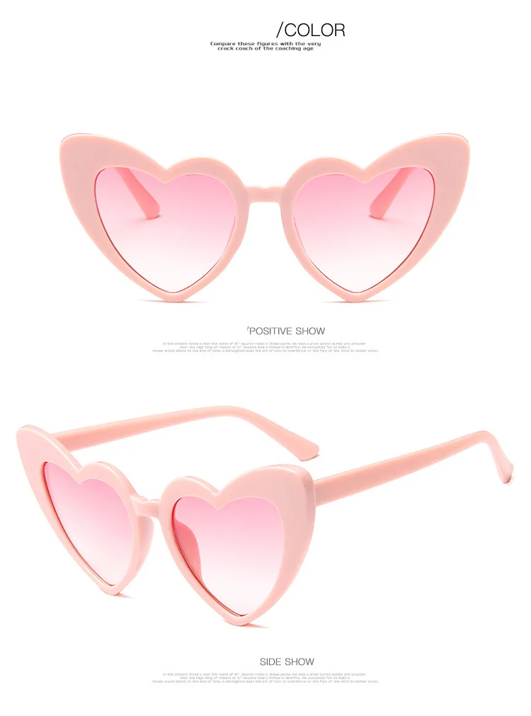 Sunglasses Fashion Versatile Shopping Peach Heart Love Sunglasses Metal Hinge Large Frame Personalized Glasses_voghion.com