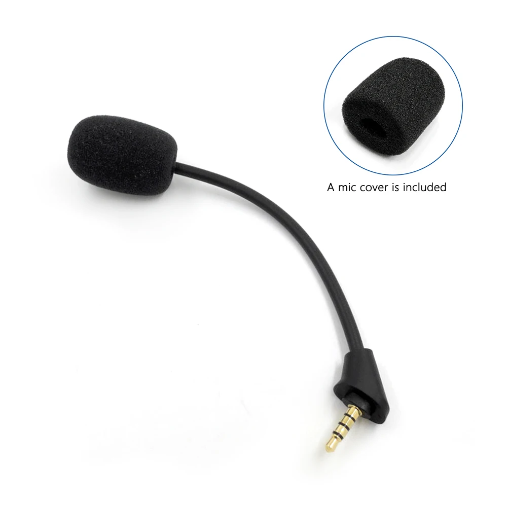 3.5MM Replaceable Mic of Gaming Headset Replacement Accessory Detachable Noise-reduction Mic for HyperX Cloud Alpha Wireless