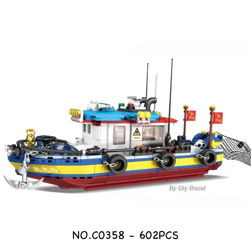  WVINVW Fishing Boat Building Blocks Sets, Pirate Ship Sea  Fishing Building Block Toy Set Collection Show, Creative Gifts Toys for  Boys and Girl Ages 6-12 Years Old and up, 645 PCS 