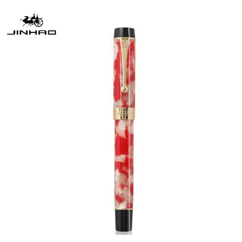 JINHAO 100 Centennial Fountain Pen Resin Gold Clip Nib EF F M Students Pens Business Stationery School Office Supplies PK 9019 2