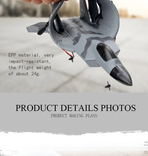 Remote Control Fighter Fx-622 Anticollision Radio Airplane 2.4G Rc Glider Epp Foam Model Boys Electric Toy for Children's Gift 3