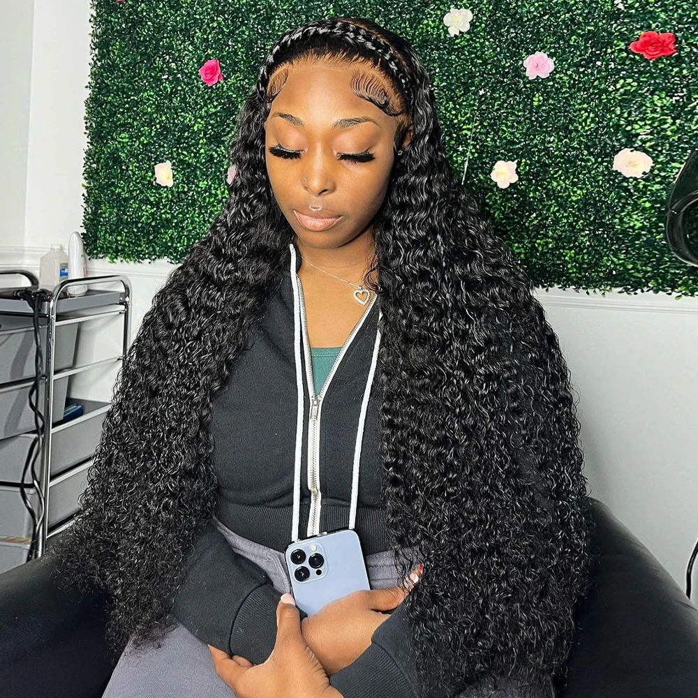 

250 Density Hd Full Lace Deep Wave Frontal Wig 13x4 Glueless 30 40 Inch Wet And Wavy Water Wave Lace Front Wigs Curly Human Hair