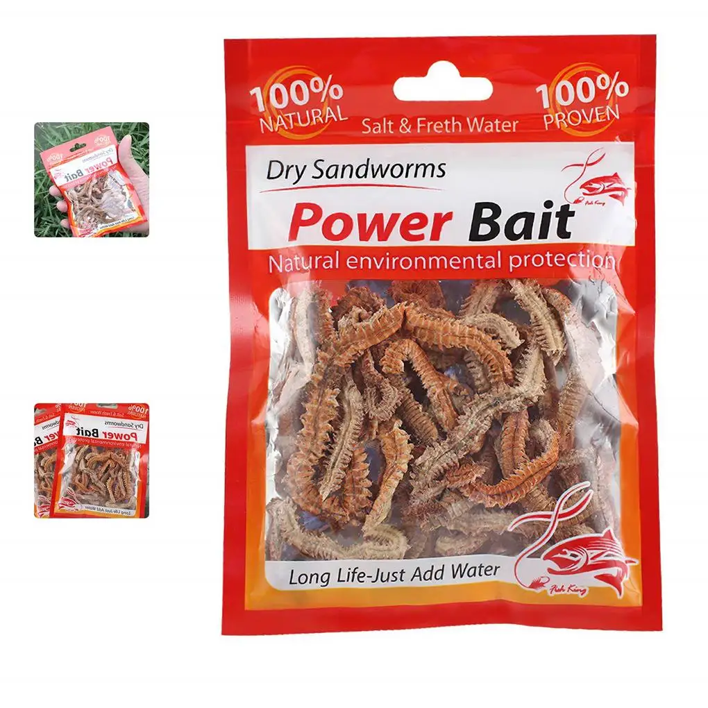 

1 Bag Dry Sandworms Fishing Lure Attractive Convenient Seductive Food 6g