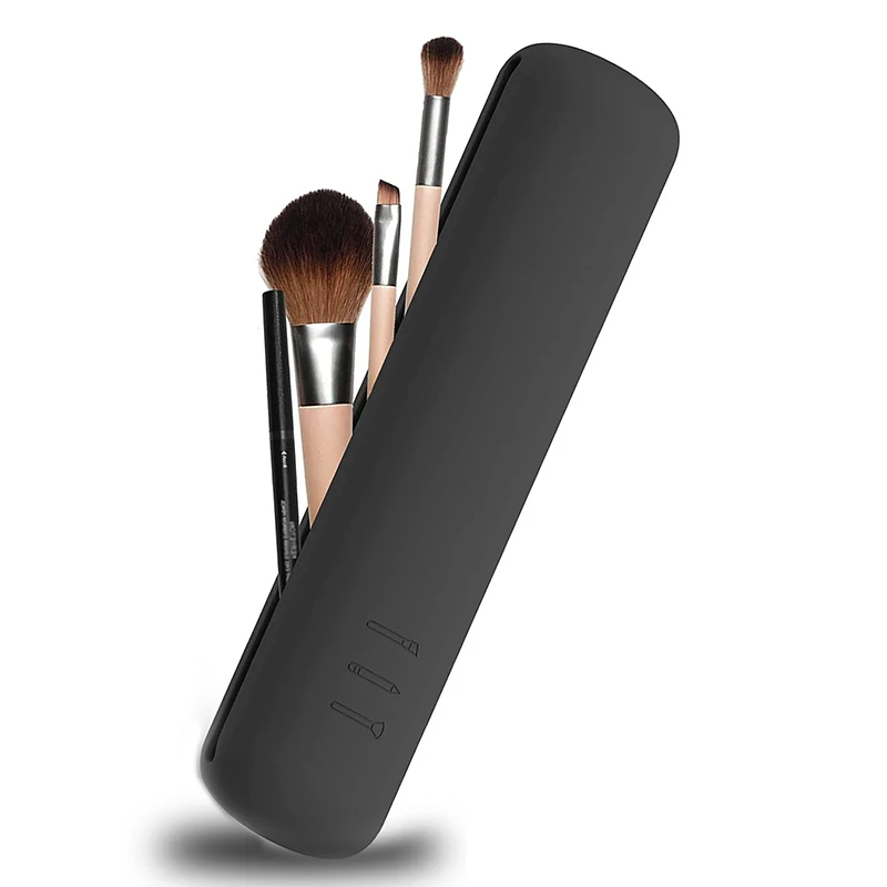 Trendy travel Makeup Brush Holder,Silicon material Portable for getting ready,travelling,Cosmetic case makeup organizers