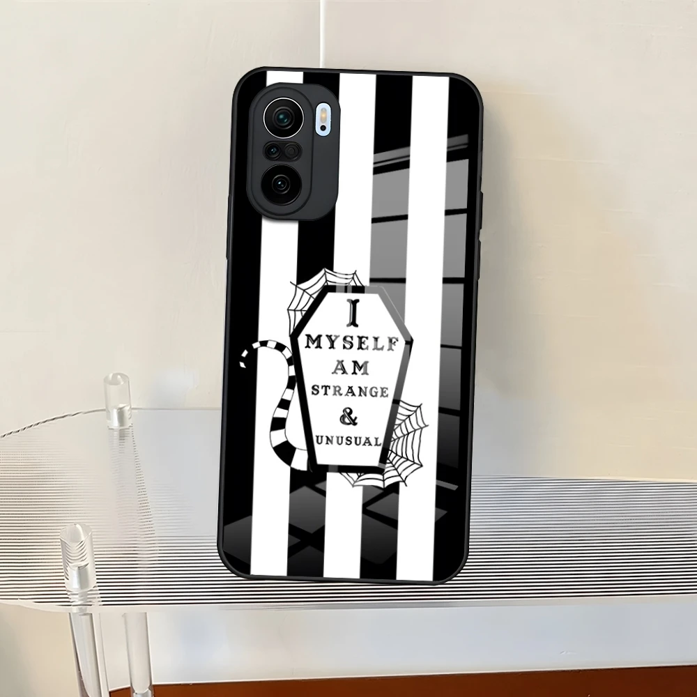 thumbnail image 1 of Funda de teléfono con manual B-Beetlejuices para Redmi 13 12 13c 12c Note 13 Pro Plus 11 12 Pro 10 12s 11s, cubierta trasera de vidrio templado, 1 of 4