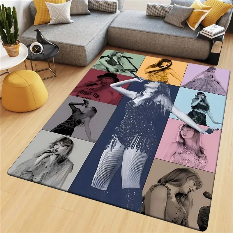 

Pop Female Singer Taylors Swifts Pattern carpet living room bedroom sofa door mat decoration children's game non-slip floormat