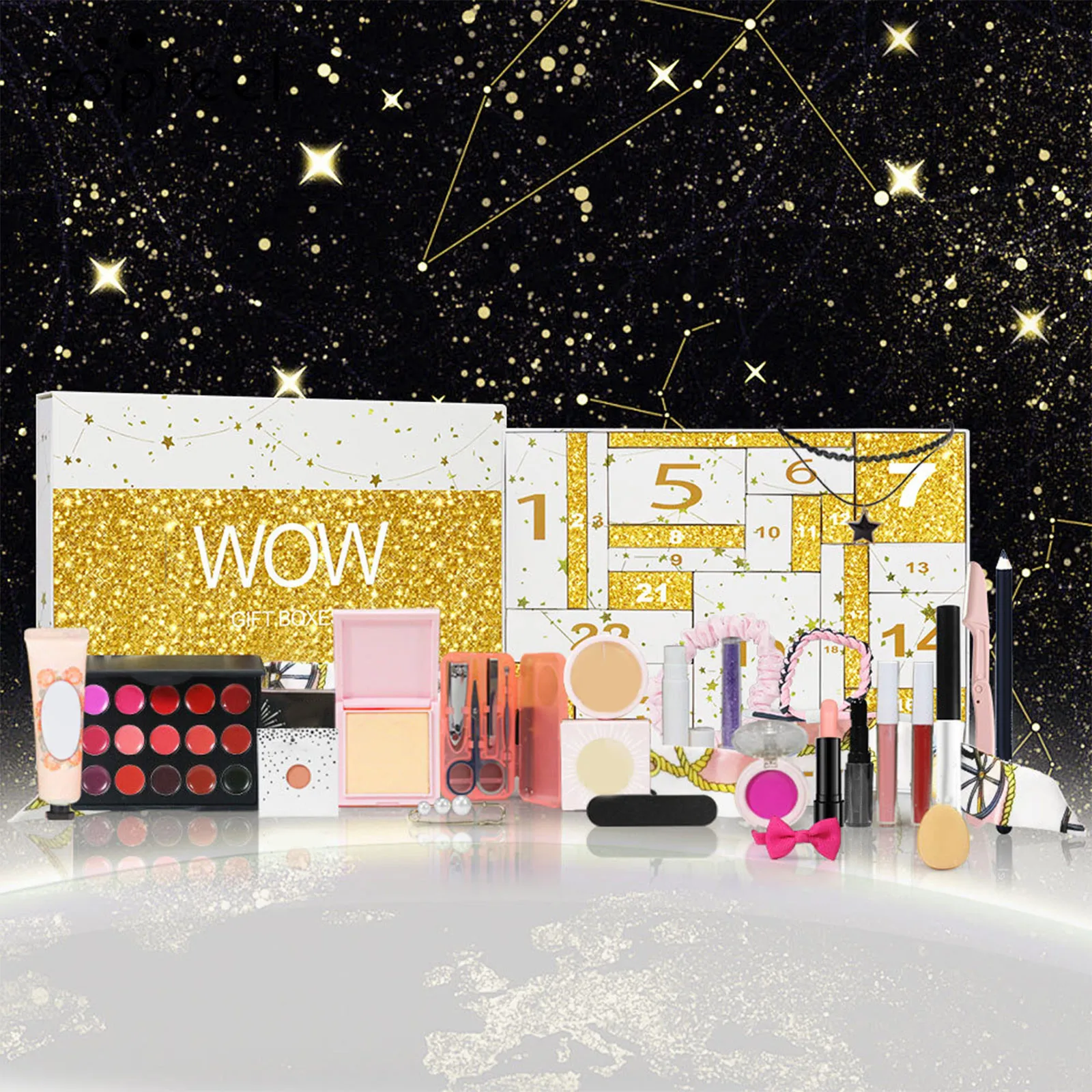 Christmas Advent Calendar Makeup Set 24 Day Countdown for Girls