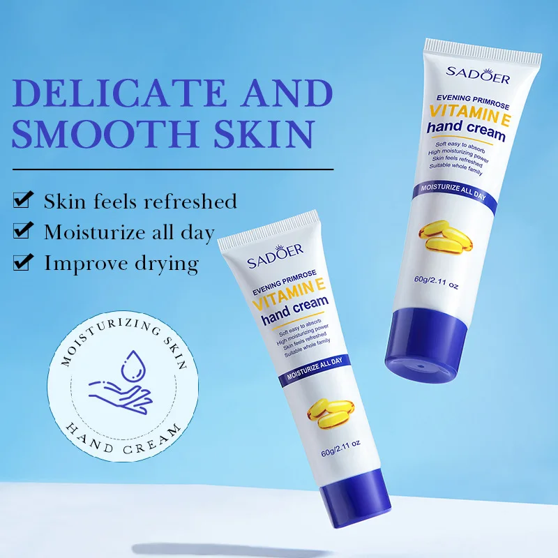 Hydrating Vitamin E and Hyaluronic Acid Hand Cream for Smooth, Nourished Skin