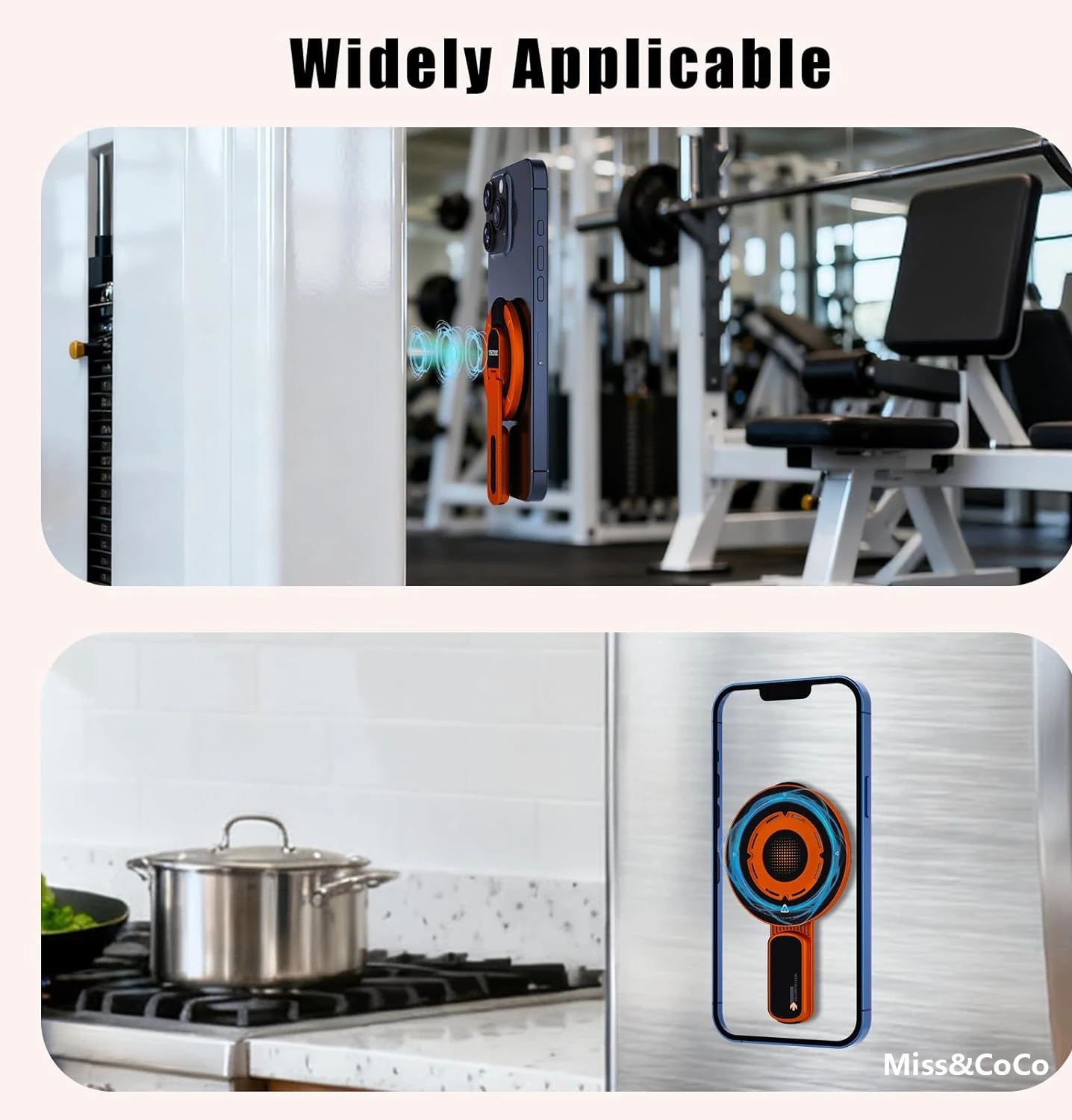 Magnetic 360° Rotating Phone Grip Stand with Pressure-Relief Button Design