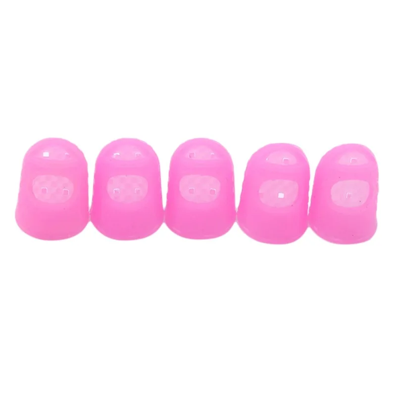 15Pcs Silicone Finger sleeve Slip Anti-scalding Needle Flip Book Money Playing Piano Thimble Tip Hollowed Out Breathable Freely
