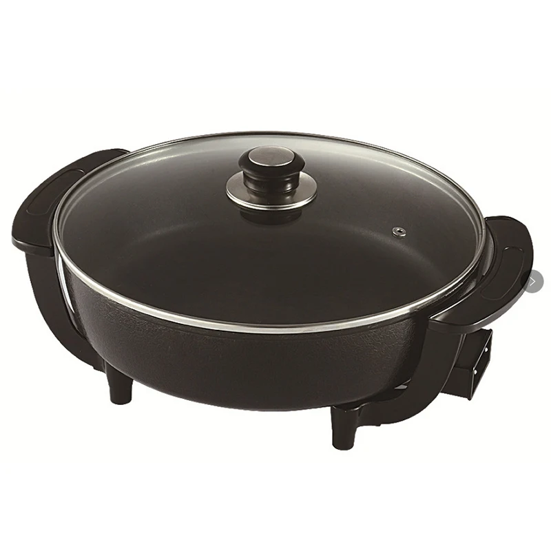 Electric Frying Pan MultiFunction Hot Pot With Steamer Large-Capacity Kitchen Tools and Non-stick Cooking Machine Househould BBQ