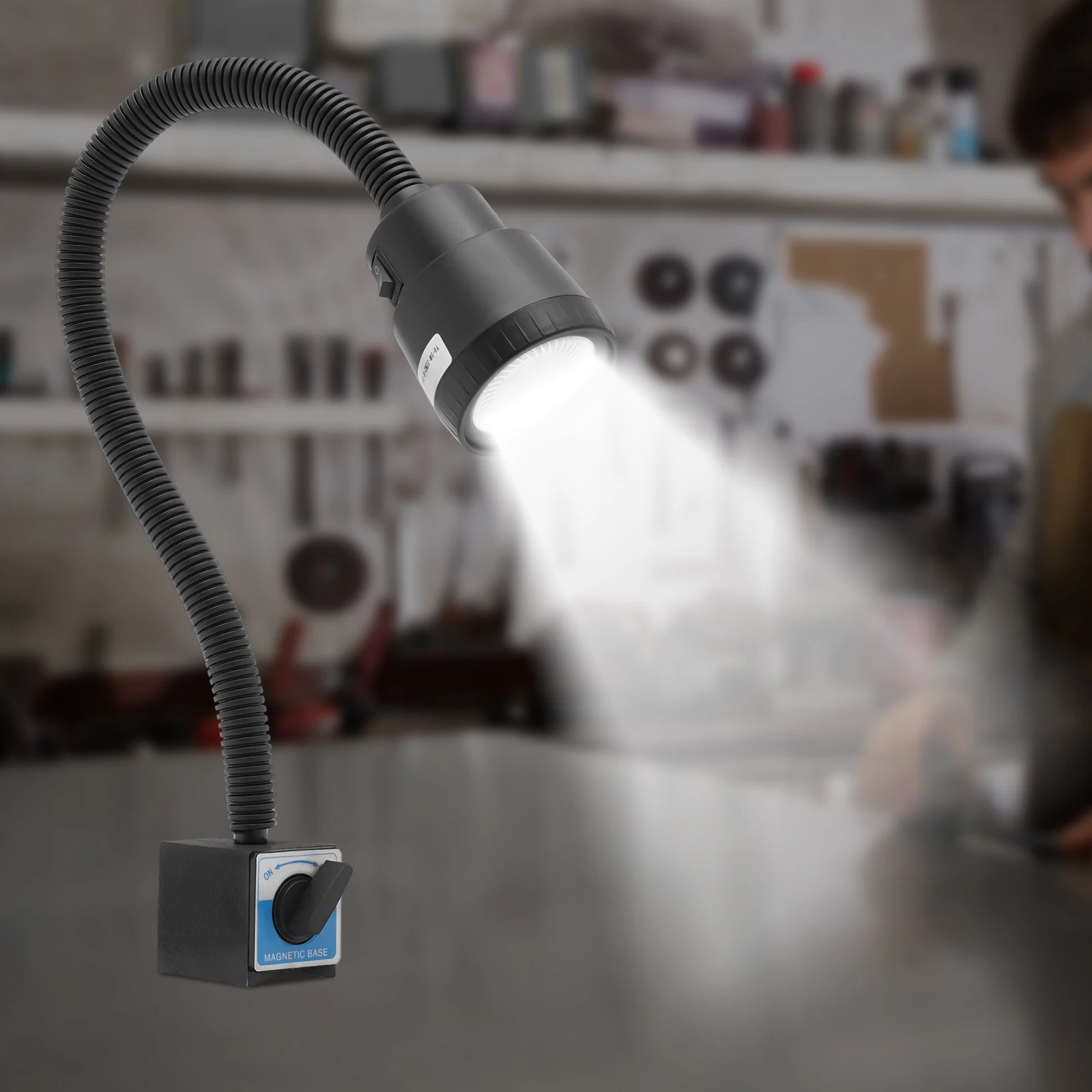 Luce a collo d'oca flessibile a led 500 lumen fissata con viti Lampada da lavoro per illuminazione industriale per macchine utensili e tornio