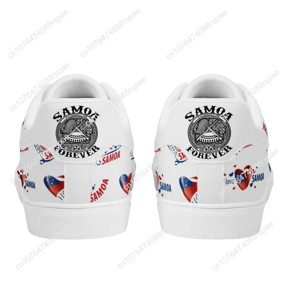 Love Samoa White Flat Sneaker America Polynesian Tribal Samoan Print Custom Man Comfort Walking Sport Shoes Women Running Shoes