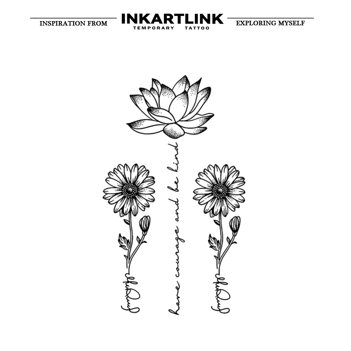 Temporärer Sonnenblumen-Tattoo-Aufkleber, wasserfestes magisches Tattoo,  hält bis 15 Tage langes Fake-Tattoo, semi-permanentes Tattoo. - AliExpress, image size:1200x1200