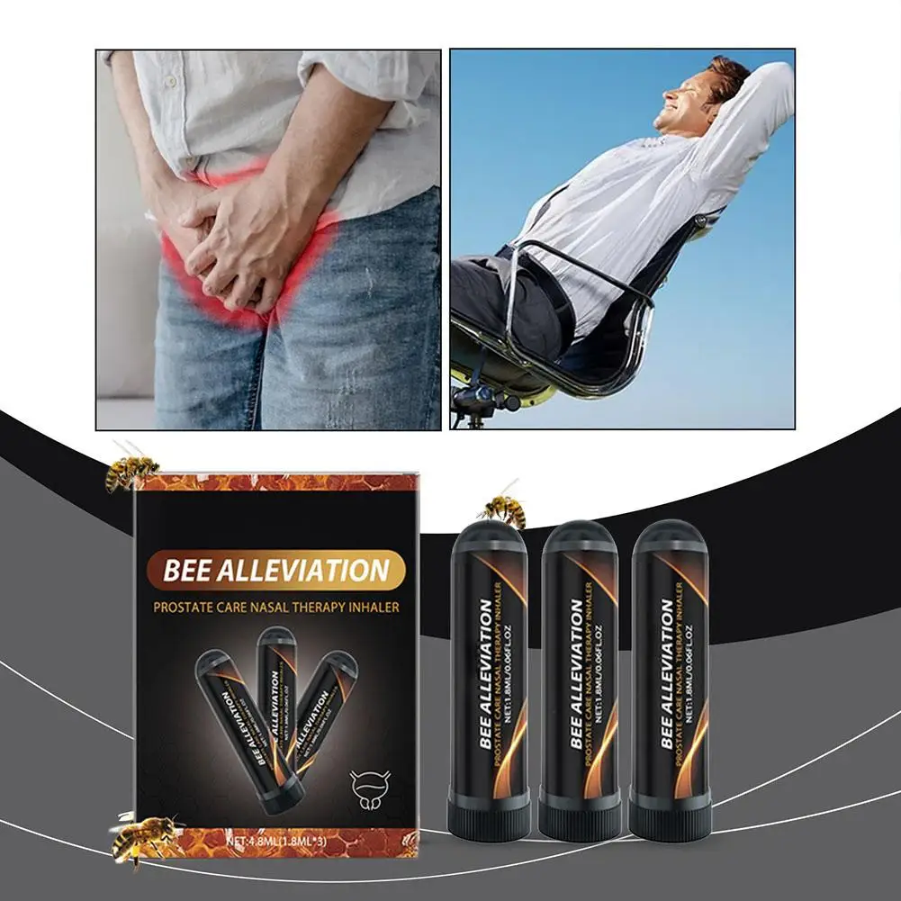 Nasal Inhaler 3Pcs Beebreathe Bee Wellness Inhaler Prostavibe Inhaler Beeboom For Prostate Wellness Nasal Spray Body Care nasal inhaler,nasal spray