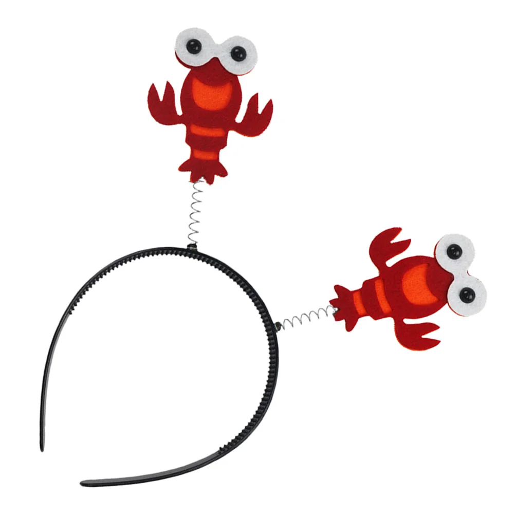 

Makeup Headbands Adorable Lobster Hair Hoop Lobster Headband Animal Cosplay Headbands Red Hair Crab Accessories