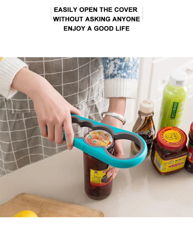 1PCS Lid Jar Opener 4 In 1 Handy Screw Cap Jar Openers Multi Purpose