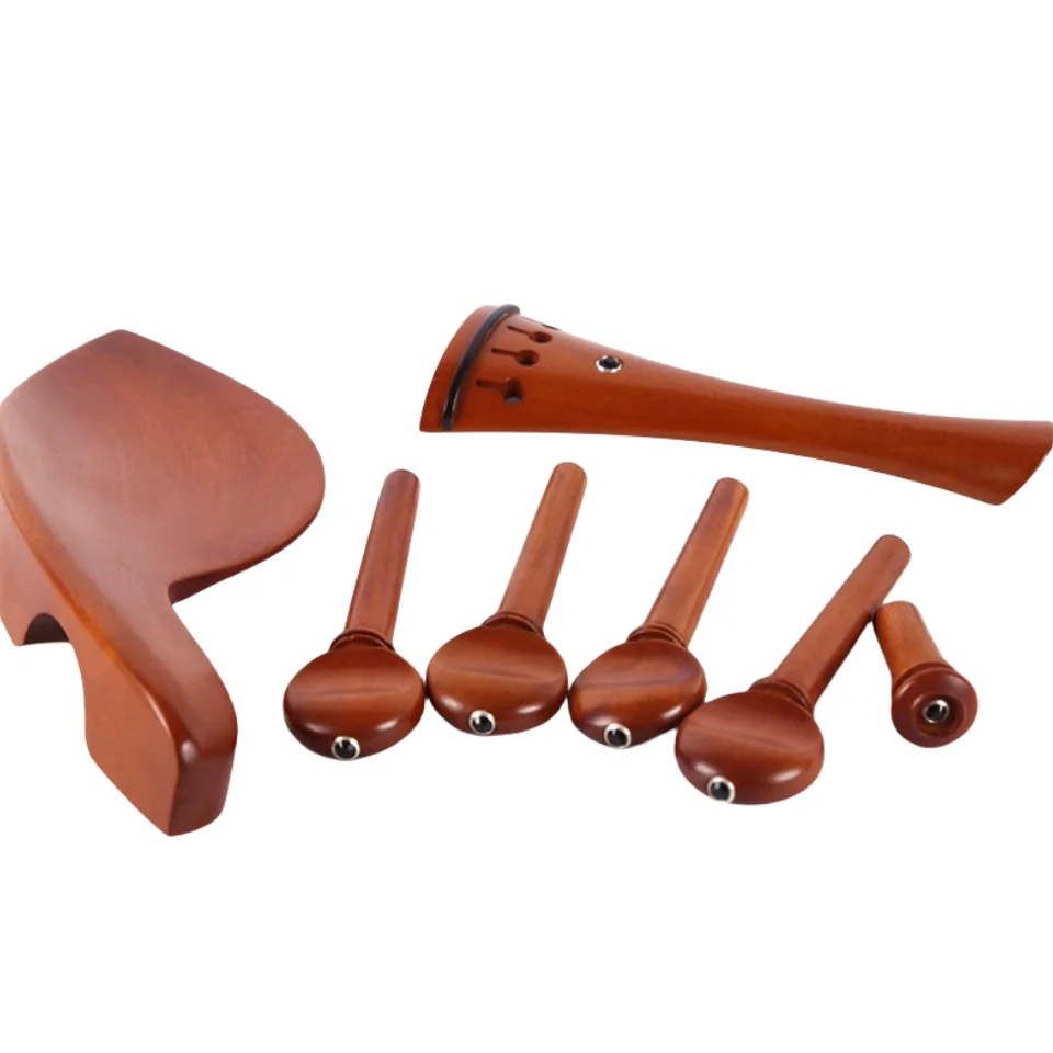 

Violin, jujube wood accessories, tailpiece, string plate, tuners, chinrest, tailpost, complete set, free chinrest screws
