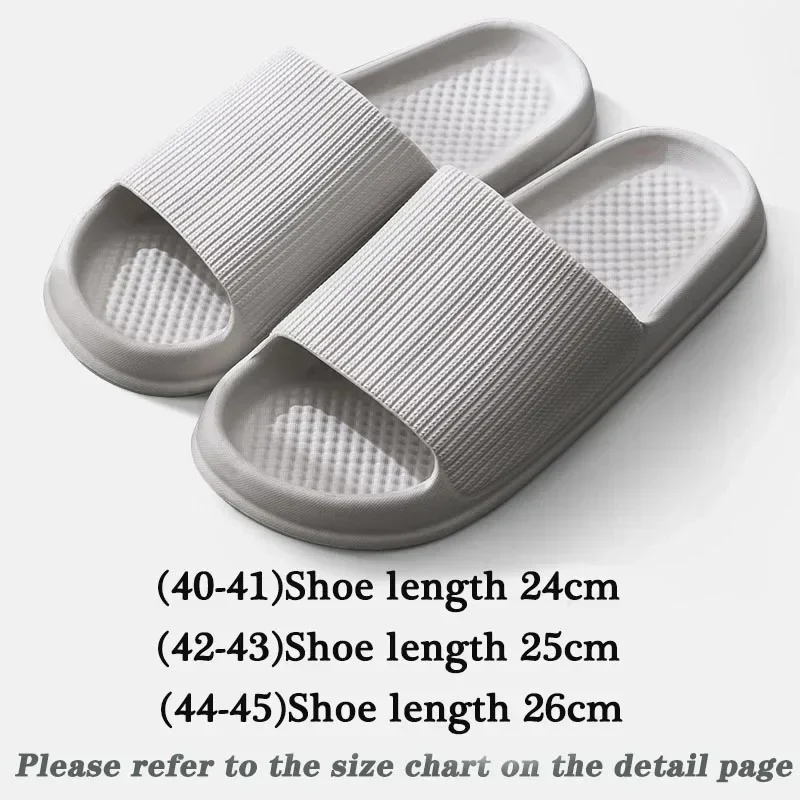 Men’s and Women’s Sandals – Anti-Slip Wear-Resistant EVA Thick Sole, Comfortable Home Slippers for Bathroom and Bath Use Beach Footwear Flip-flops