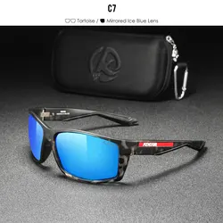 Polarized UV400 Protection Fishing Sunglasses with Unbreakable TR90 Frame (C7 mirror ice blue)