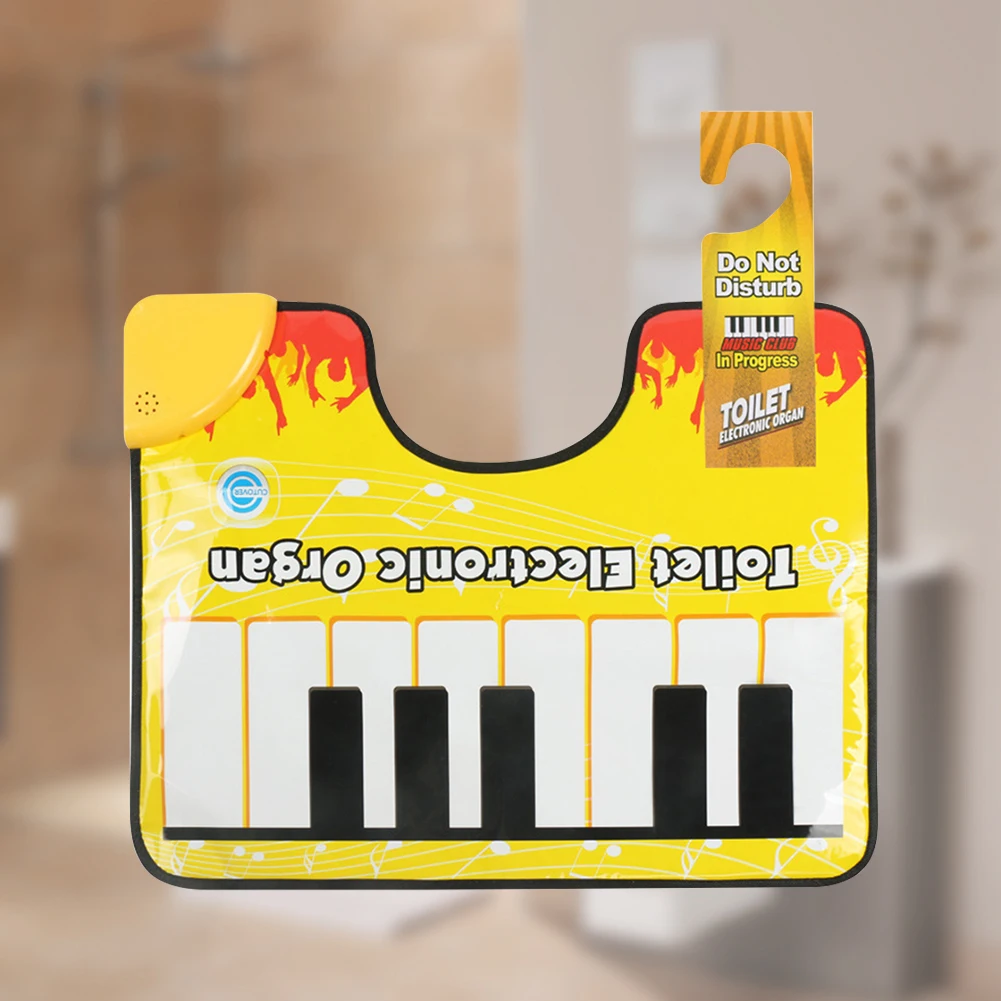 Novelty Potty Piano Sounding Carpet Potty Piano Singing Rug Bathroom Funny Toe Music Keyboard Toilet Floor Mat