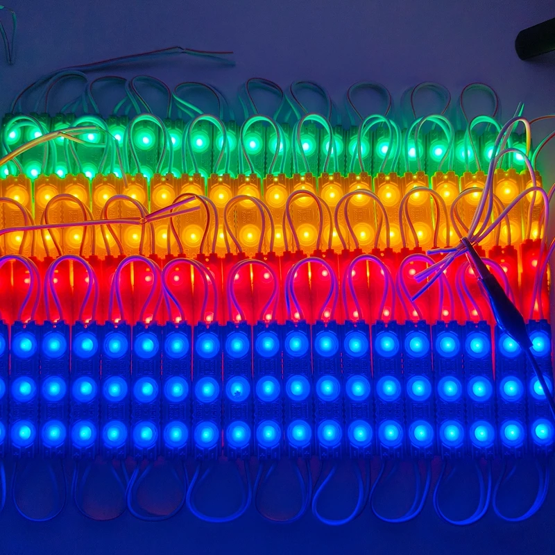 주입 LED 사인 모듈 조명, 야외 방수 광고 간판 백라이트, DC12V, 3LED 밝기, 로트당 20 개, 2835SMD