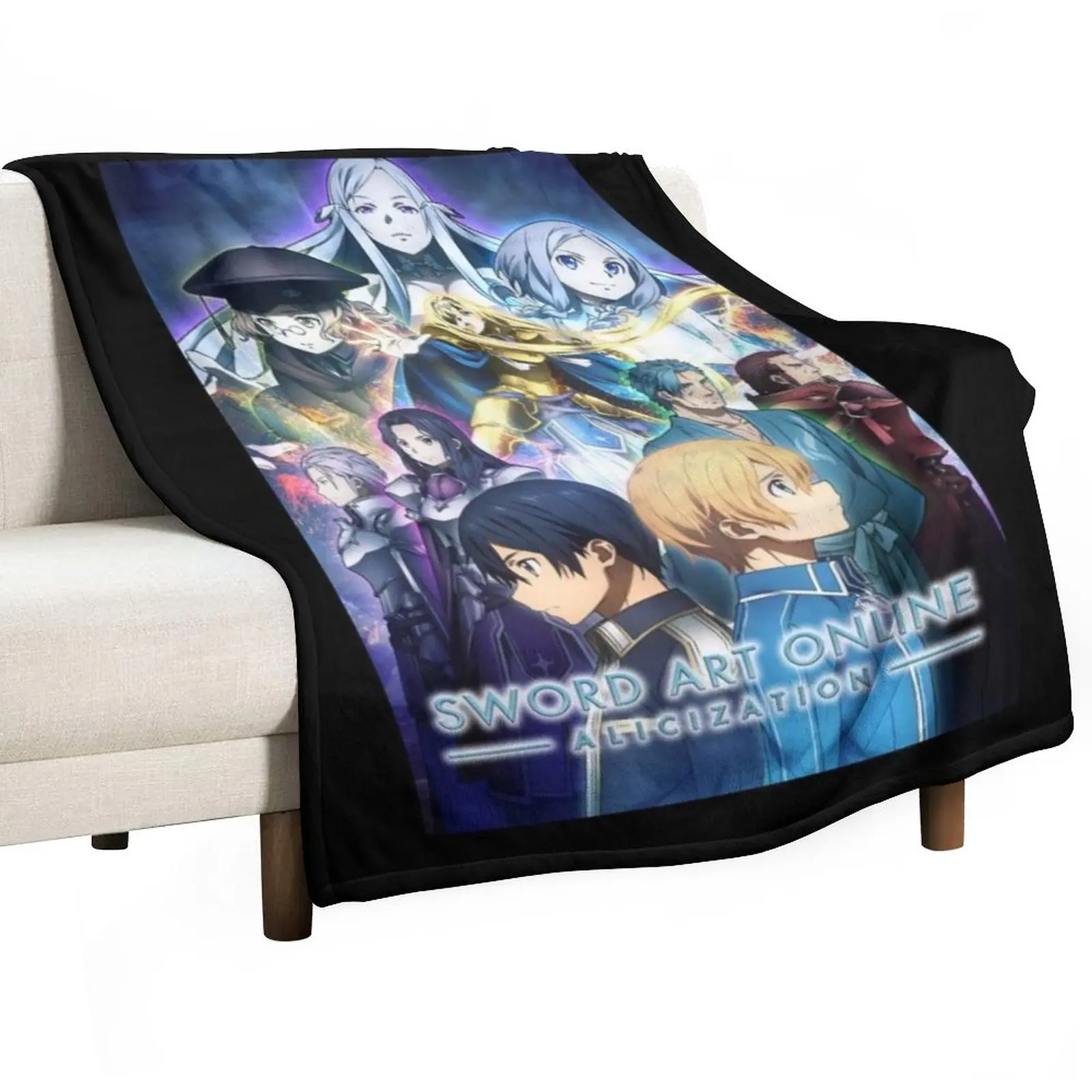 

Sword Art Online Anime Throw Blanket Soft Plush Plaid Fluffy Shaggy Blanket Decorative Sofa Blankets