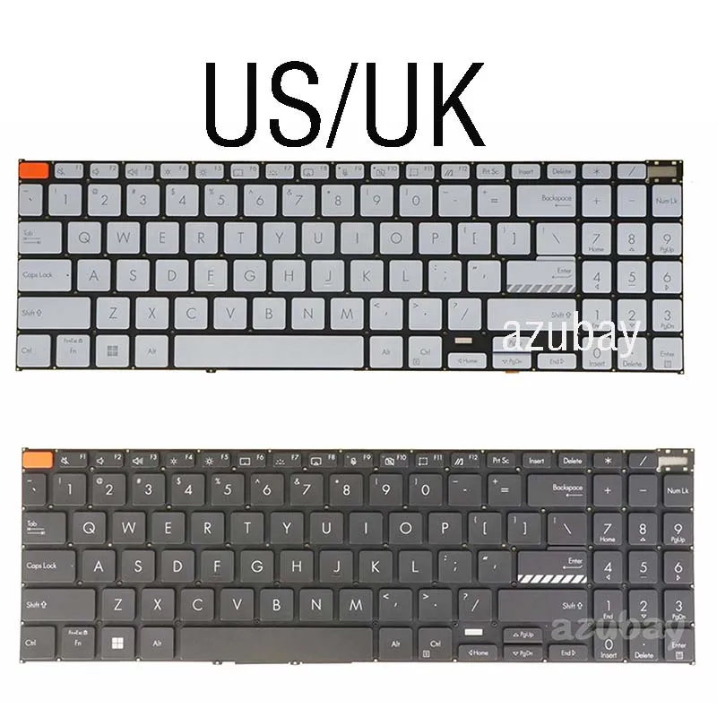Teclado Retroiluminado para Asus Vivobook Eua e Reino Unido K3502za S5602za M5602za 0kn1-eh1us1221435020072 Asm21n63usj5281 0kn1-eh2uk1221485020361