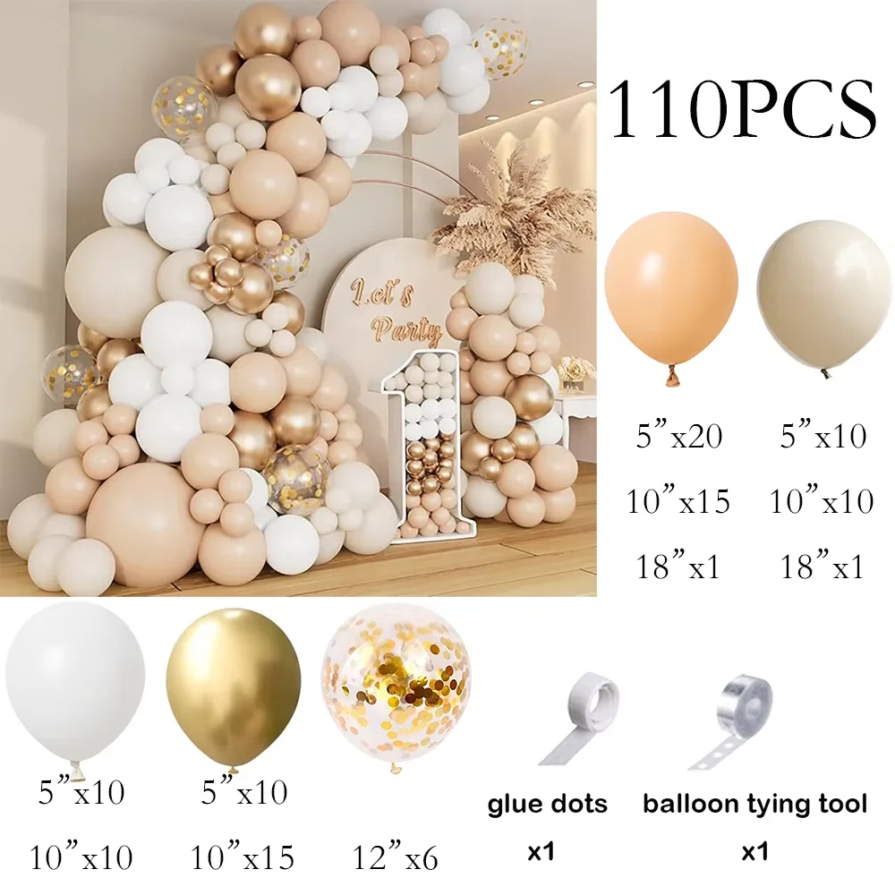 Grüner Ballonbogen Salbeigrün Weiß Sand Gold Konfetti Latex-Ballongirlande Geburtstagsfeier Hochzeit Abschlussfeier Dekoration Globos – Detail 28