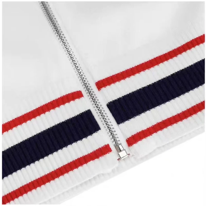 Spring New Product Golf Men's Outdoor Sports Jacket Comfortable Zipper cardigan Sweater Versatile Pullover White Knitted Top