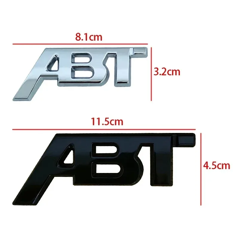 3D Metal ABT Car Front Grill Emblem Badge Sticker For Audi A3 A4 A5 A7 A7 Q3 Q5 Q7 TT RS6 RS3 VW Polo Golf 7 Accessories