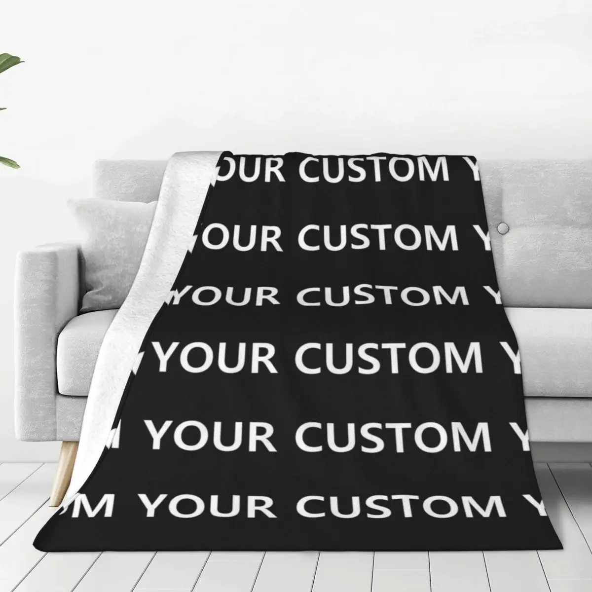 Custom DIY Your Image Super Soft Blanket Add Design Travel Throw Blanket Winter Aesthetic Flannel Bedspread Sofa Bed Cover 2