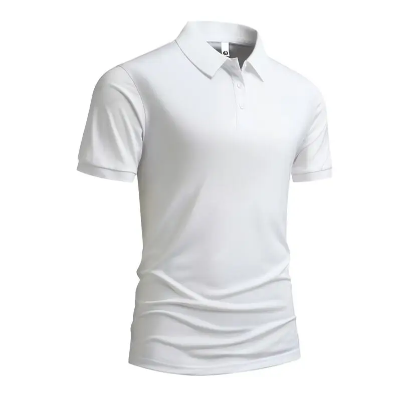 الصيف عارضة قصيرة الأكمام بلون قميص بولو الرجال زا...