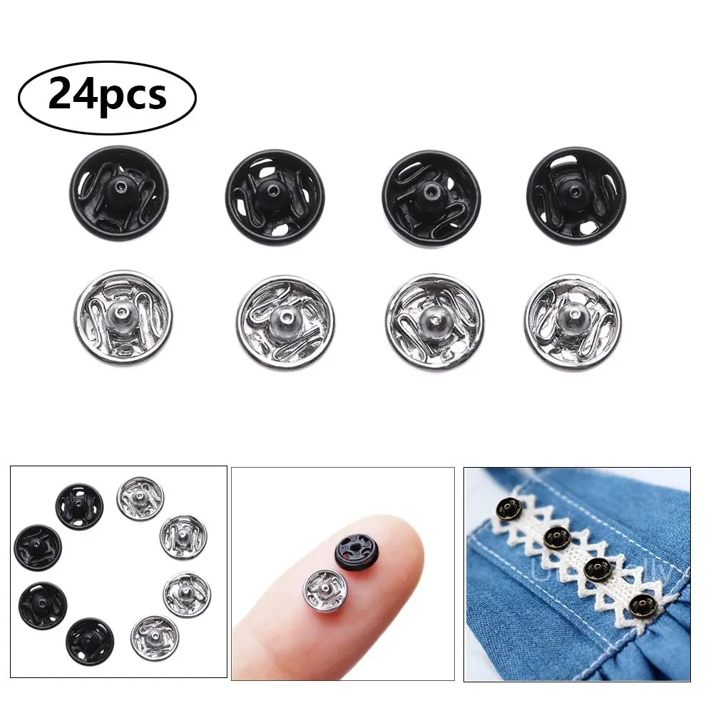 10pcs sew on metal magnet buckle 14 18mm snap fasteners buttons kits diy sewing garment accessories materials wallet buckle Gift Accessories Invisible Snap Dollhoues Miniature Metal Buckles Clothing Sewing Buckle Mini Buttons DIY Doll Clothes