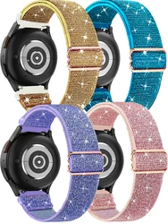 20mm 22mm Strap For Samsung Galaxy Watch 6 4-5 pro-3-4 classic-Active Shiny Pride Elastic bracelet huawei watch gt 2 3 gt2 band