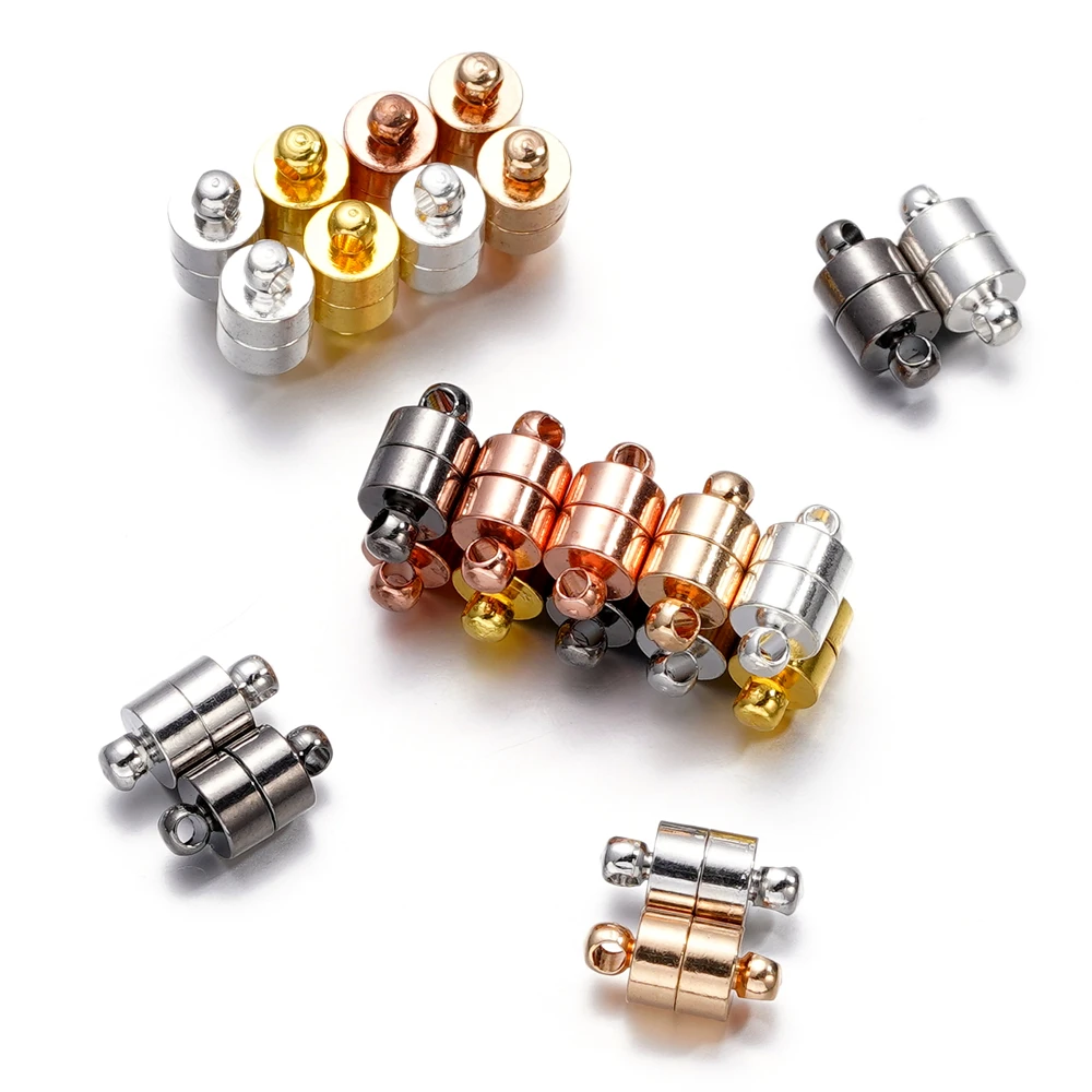 Elegant 6mm Silver/Gold Magnetic Clasp Set
