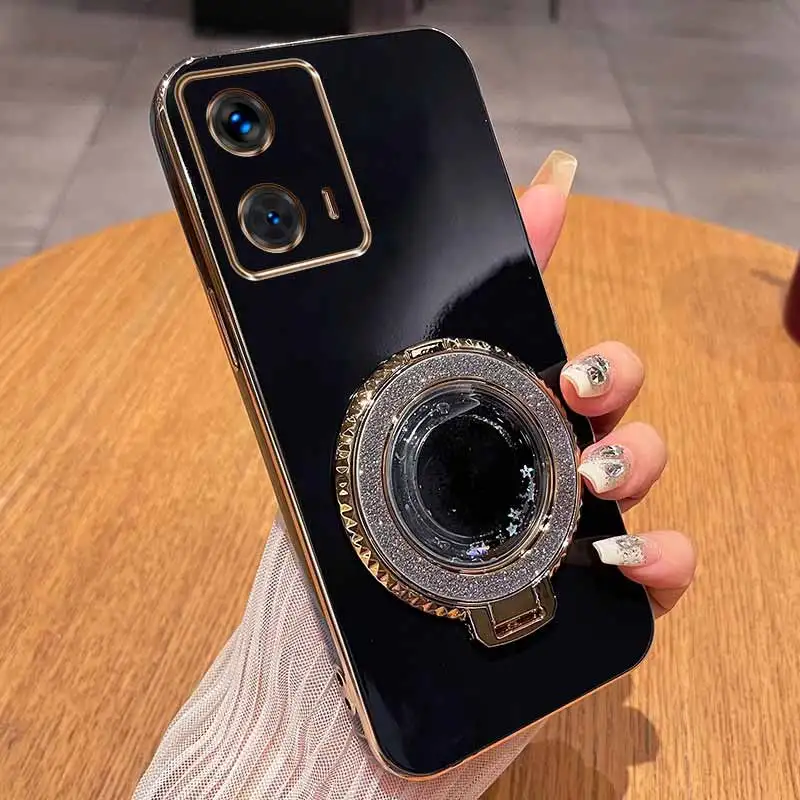360° Circular Support Plating Phone Case with Radiant Design Elements