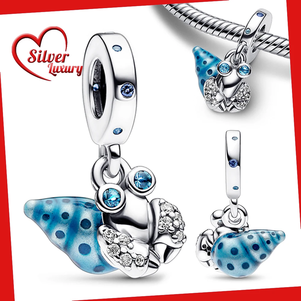 

Enamel Hermit Crab Dangle Charm 925 Sterling Silver Fit Pandora Charms Silver 925 Original Bracelet for Jewelry Making