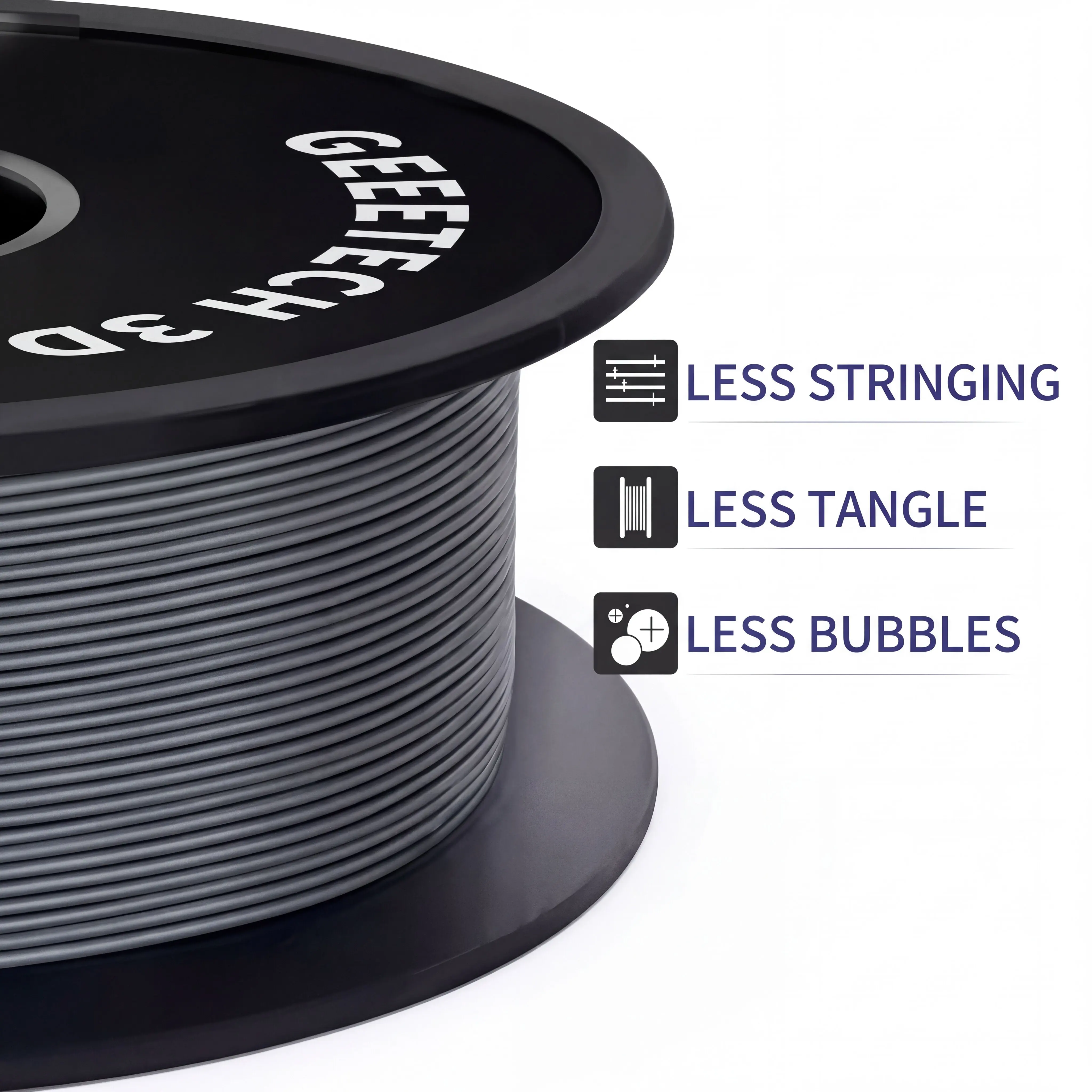 GEEETECH 1KG 순수 PETG 3D 프린터 필라멘트 1.75mm 엉킴 방지 진공 포장 고강도 다색 FDM용